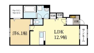 ソレアード泉川Cの物件間取画像